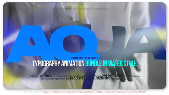 Aqua Typography Pack - VideoHive 57953192