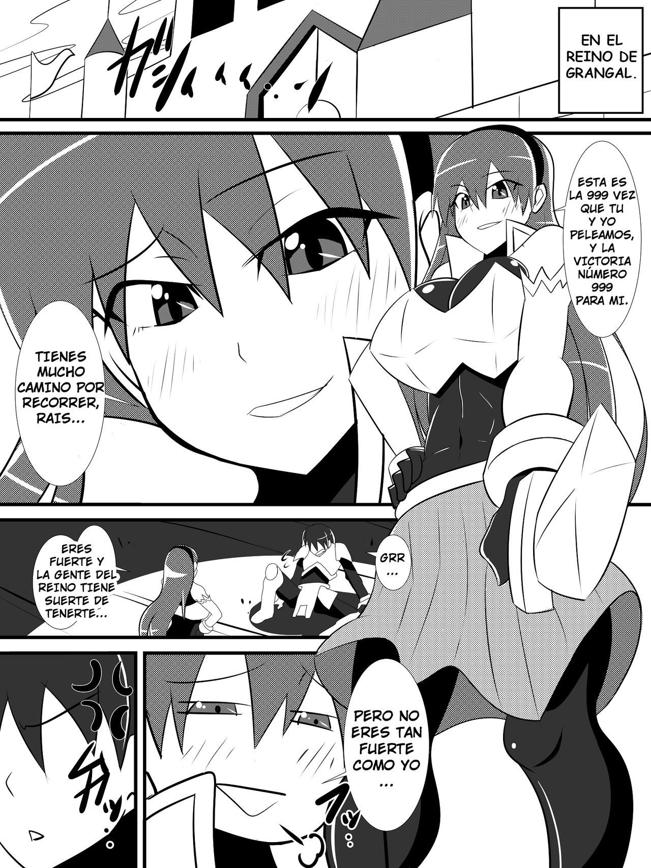 [Haneinu] Osananajimi no Onna Kishi ga Oujo ni Naru Made Zenpen [Yumrod] [Spanish]
