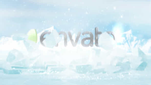 Ice Cracking Logo Winter Opener - VideoHive 18739876