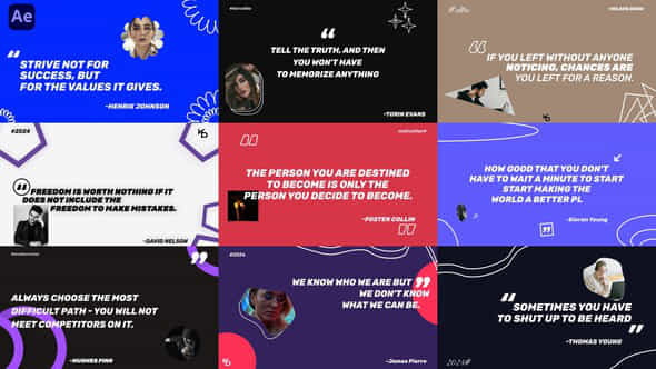 Typography Quotes Ae - VideoHive 53832730