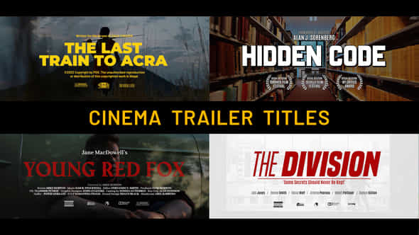 Cinema Trailer Titles - VideoHive 45345749