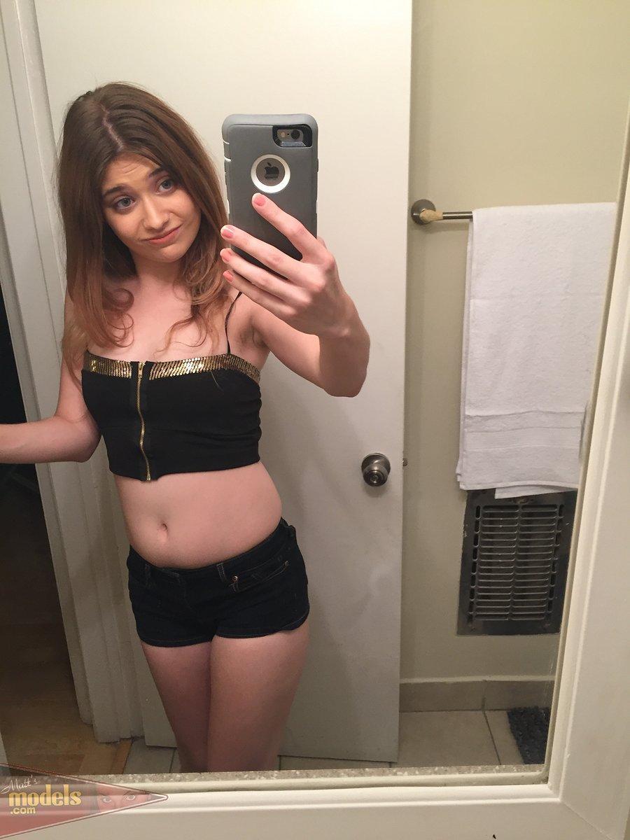 Petite teen Ariel Mc Gwire makes her nude modeling debut in bathroom selfies(3)