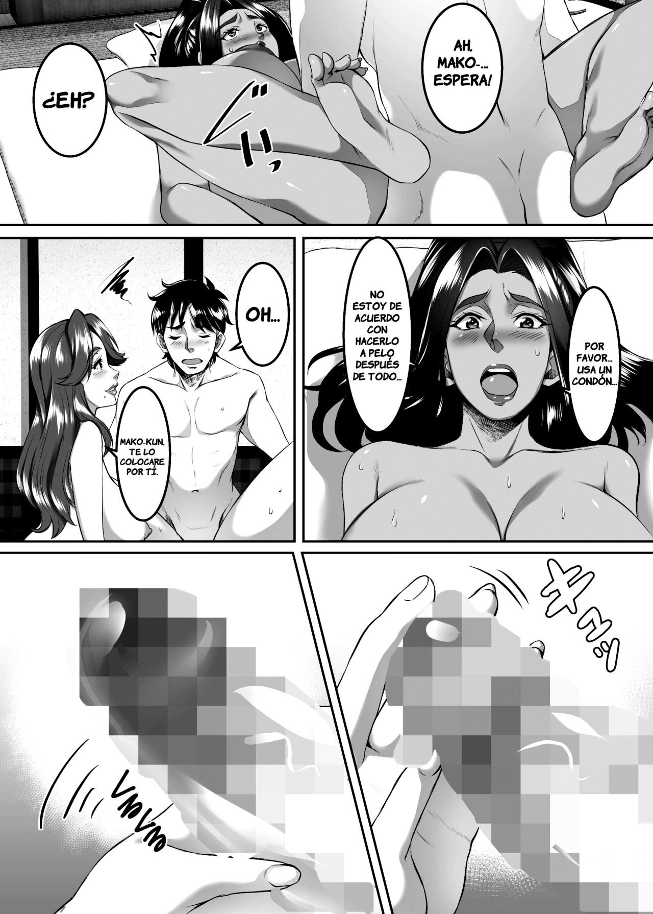 [SPRECHCHOR (Eguchi Chibi, Nintai Akira)] Omae no Kaa-chan, Ii Onna da yo na. Ch. 8 [Spanish] [Pyro] [Digital]