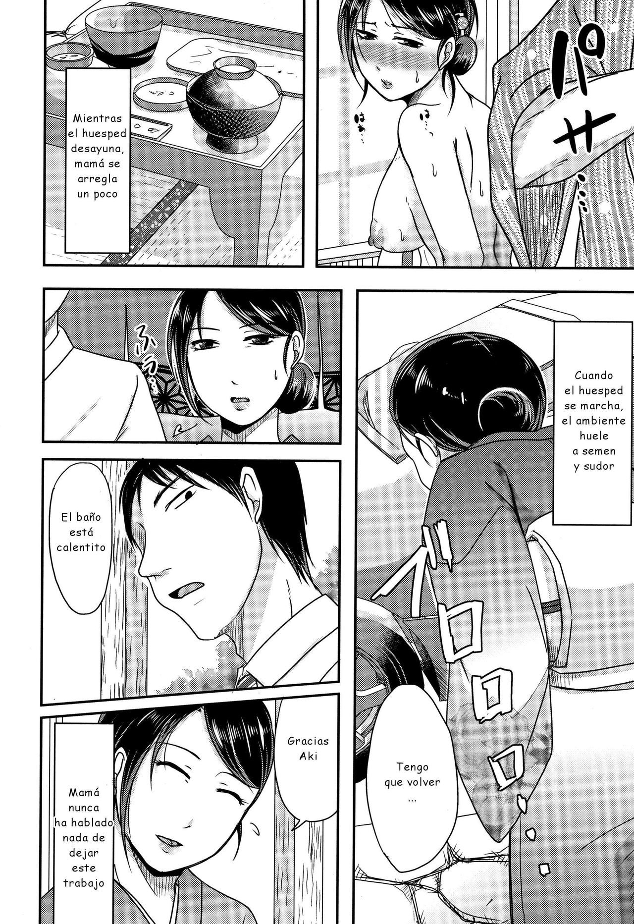 [Kurogane Satsuki] Haha no Baishunyado (Uchi no Tsuma no Yarareyou) [Spanish] [joselillo]