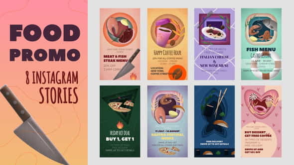 Food Promo Instagram Stories Pack - VideoHive 32320898