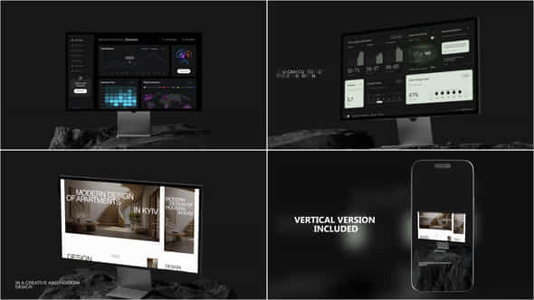 Modern Desktop Ui Showcase Device App Mockup Pack - VideoHive 59463957