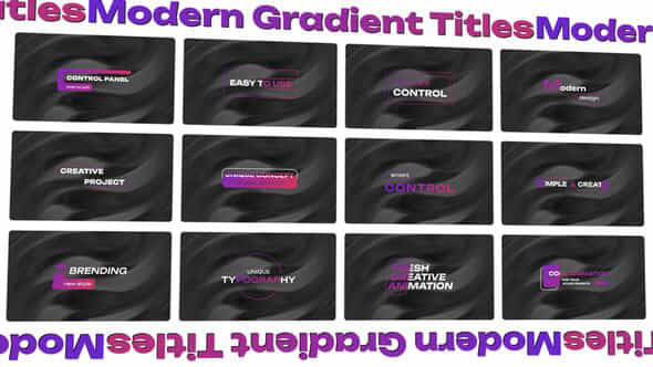 Modern Gradient Titles - VideoHive 49205013