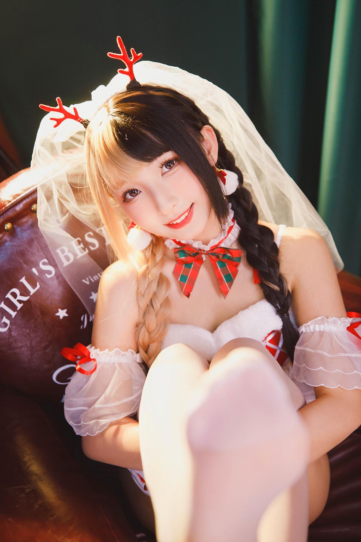 Cosplay 神楽坂真冬 绝对企画-圣诞小鹿《鹿の恩返し》 Set.01(24)