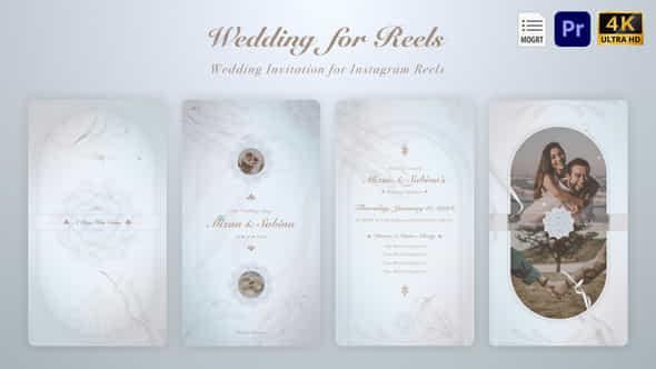 Wedding Invitation For Instagram Reels Mogrt - VideoHive 49553264