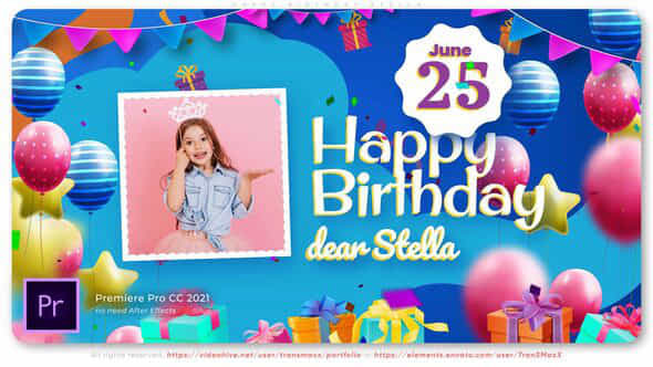 Happy Birthday Stella! - VideoHive 38587672