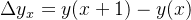 \Delta y_{x}=y(x+1)-y(x)