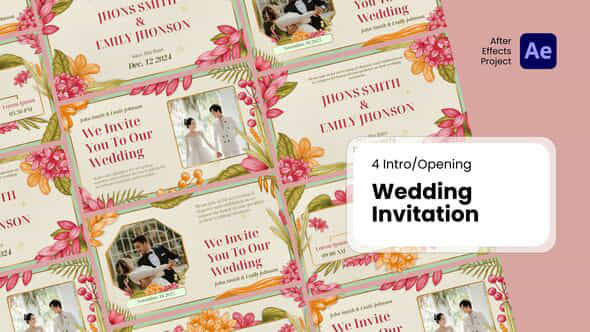 Introopening Wedding Invitation After Effects Template - VideoHive 54098440