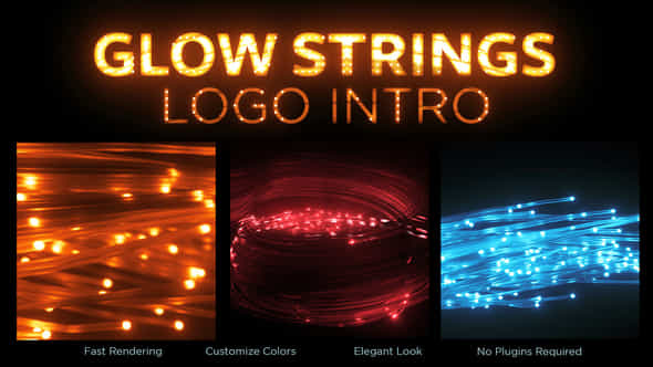 Glow Strings Logo - VideoHive 40449035