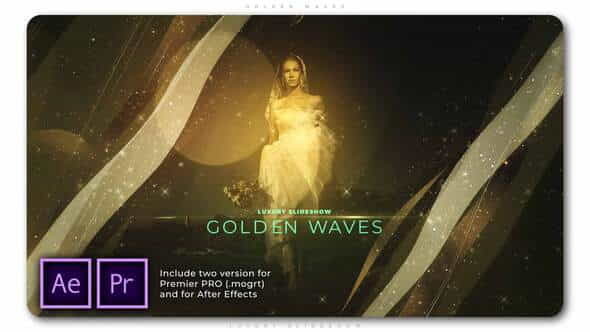 Golden Waves Luxury Slideshow - VideoHive 27694090