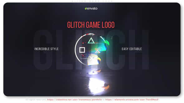 Glitch Game Logo - VideoHive 44503890