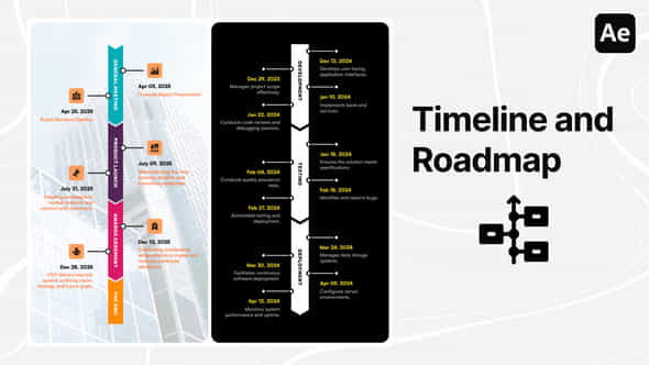 Vertical Timeline And Roadmap Infographics - VideoHive 53693829