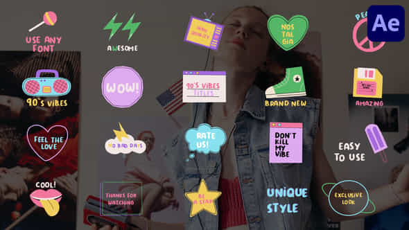 90s Vibes Titles - VideoHive 47137888