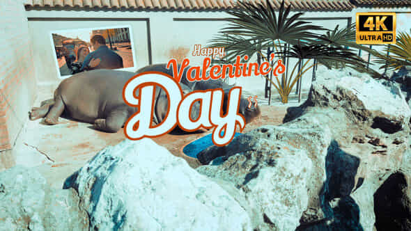 Hippo Valentines Day - VideoHive 35633306
