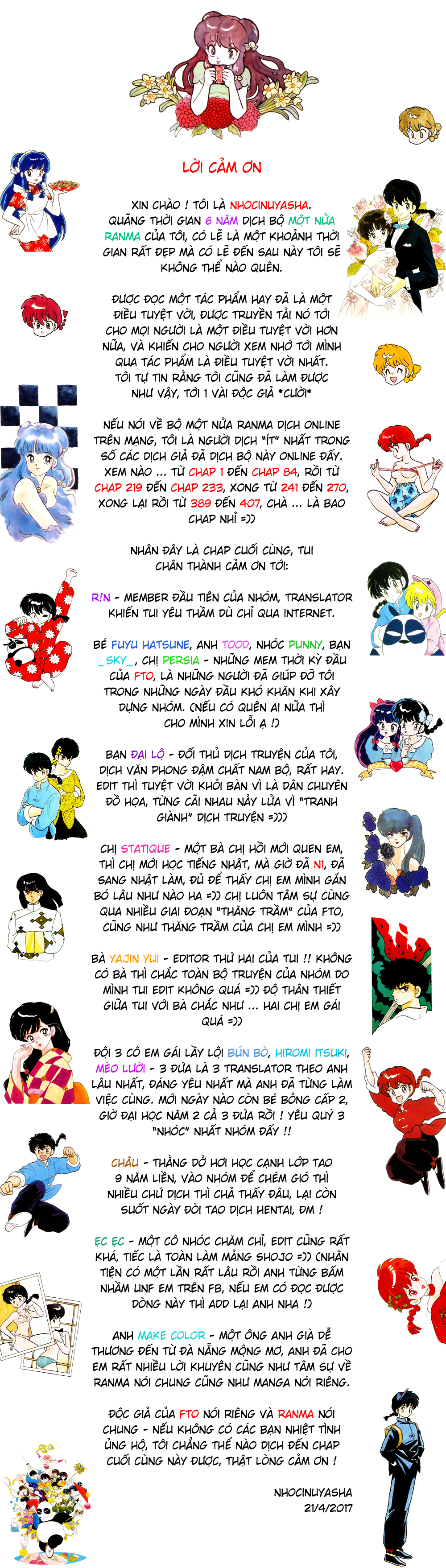 Một Nửa Ranma Chap 407 . Next Chap 408