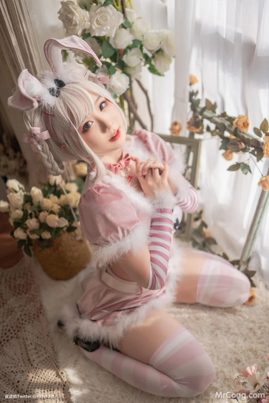 Coser@皮皮奶可可爱了啦: 粉色兔兔 (70 photos)(8)