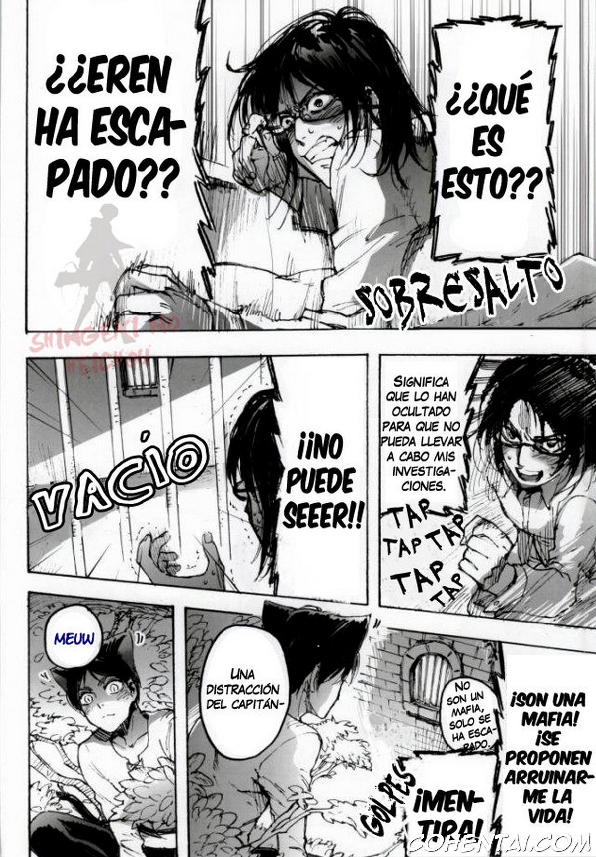 Neko ni Natta Buka ga Katte ni Hatsujou Shite Sugoku Komaru (Shingeki no Kyojin) xxx comics manga porno doujin hentai español sexo Eren Jaeger Levi Ackerman Shingeki No Kyojin | Attack On Titan