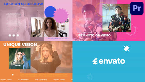 Colorful Fashion Slides For Premiere Pro - VideoHive 54947183