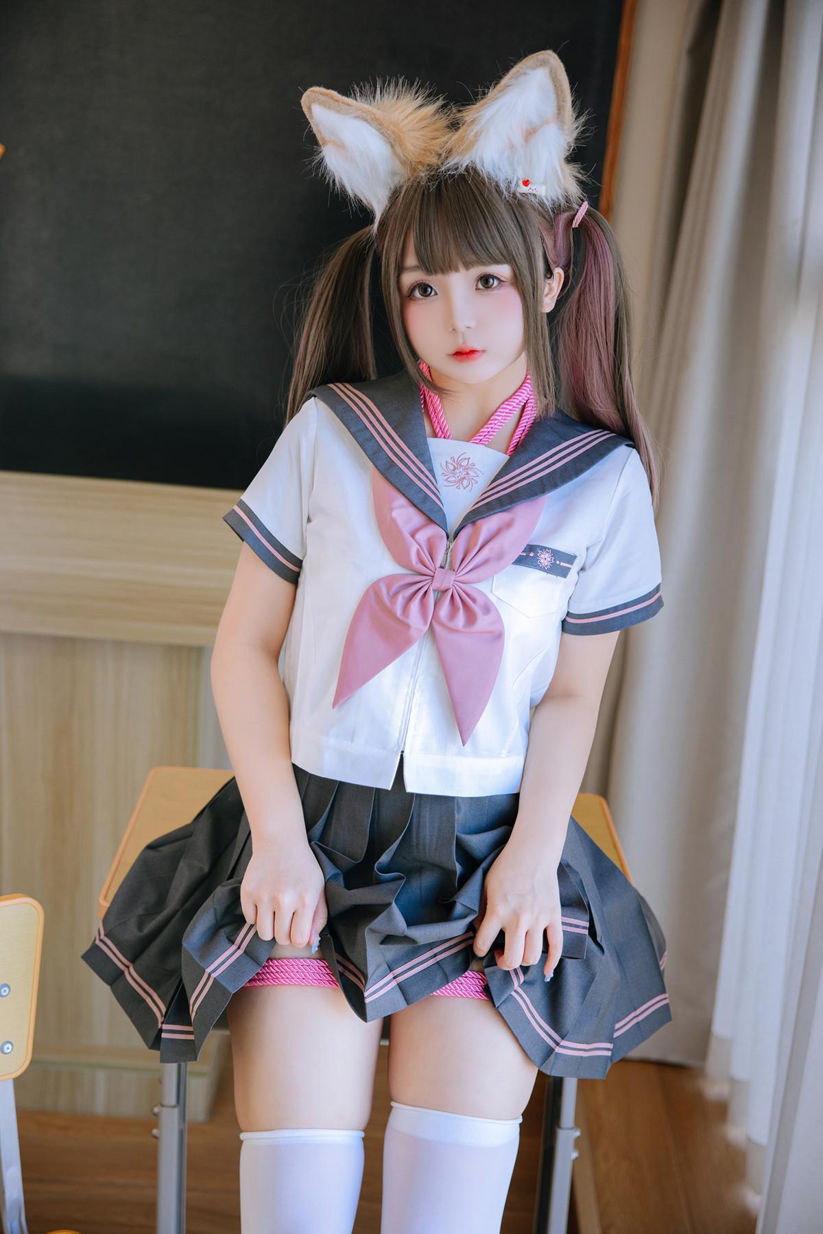 Cosplay Rinaijiao日奈娇 课桌捆绑 Set.01(2)