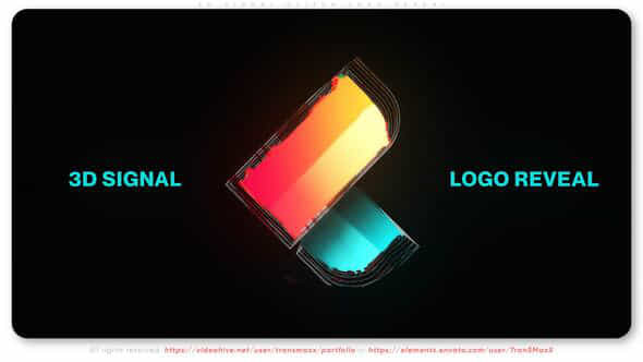 3D Signal Glitch Logo Reveal - VideoHive 51859858