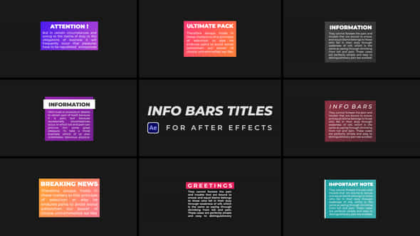 Info Bars Titles - VideoHive 43217706