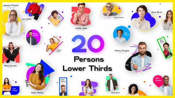 20 Person Introduction Lower Thirds - VideoHive 34980131