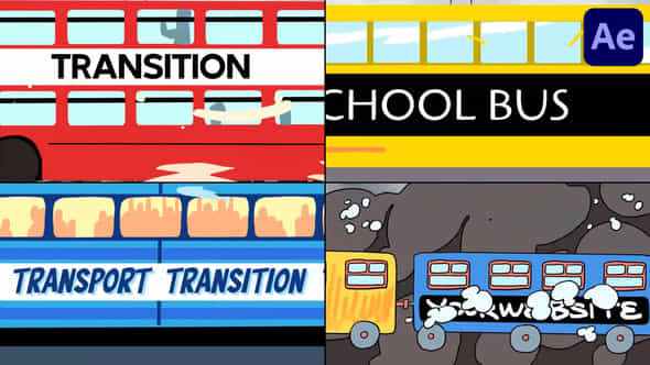 Transport Transition Titles For After Effects - VideoHive 52394685