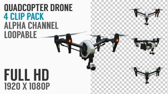 Quadcopter Drone Flying Pack(Stock Footage) - VideoHive 11779892
