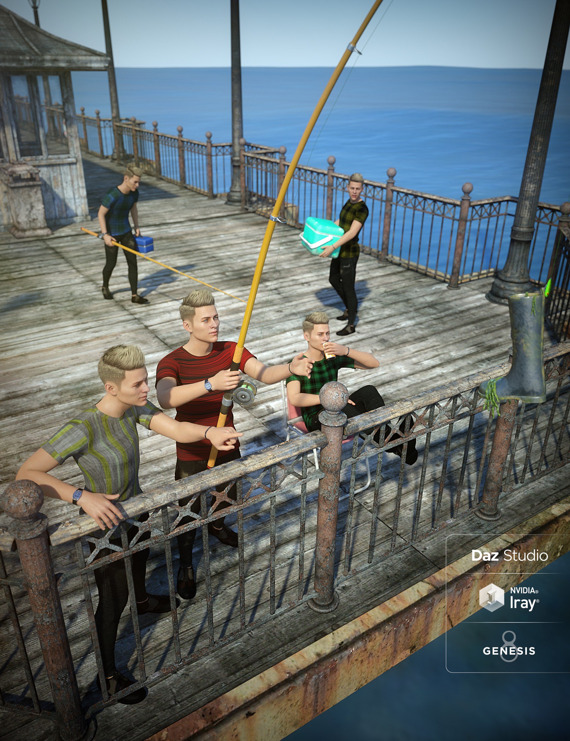 End of the Pier Poses for Genesis 8 Male