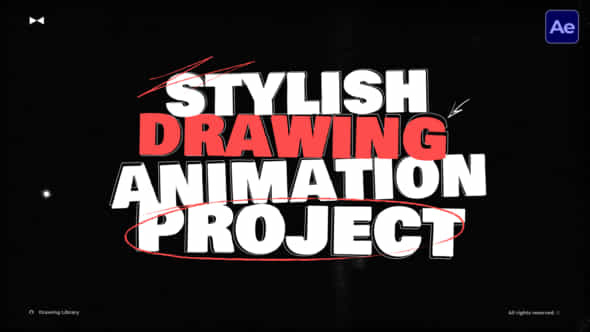 Drawing Kinetic Titles Ae - VideoHive 59253162
