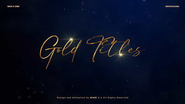 Gold Titles 4K - VideoHive 36270232