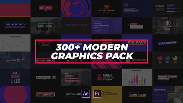300+ Modern Graphics Pack - VideoHive 24262002