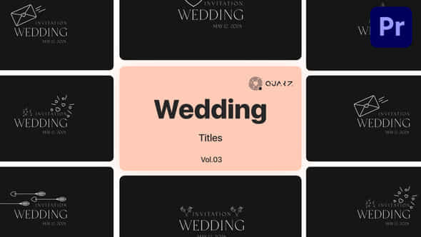 Wedding Titles For Premiere Pro Vol 03 - VideoHive 49000023