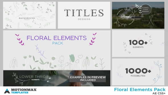 Floral Elements Pack - VideoHive 23328603