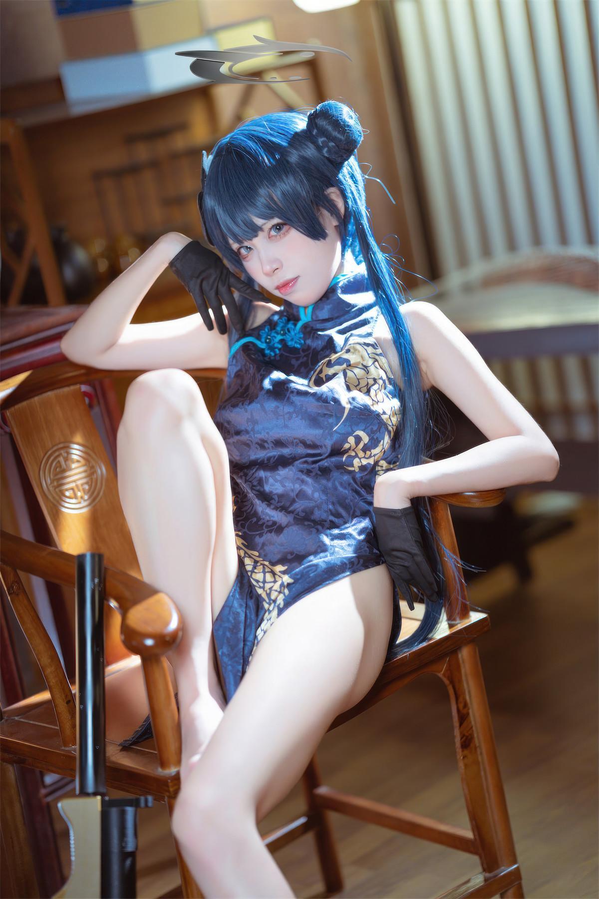 Cosplay 是三不是世w 碧蓝档案 妃咲旗袍(34)