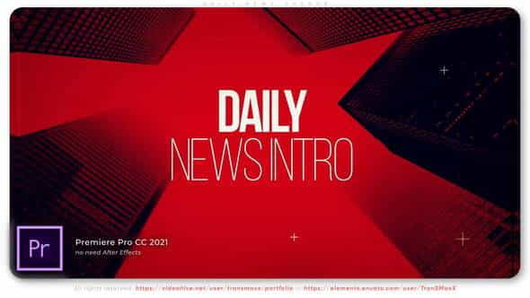 Daily News Opener - VideoHive 34857596