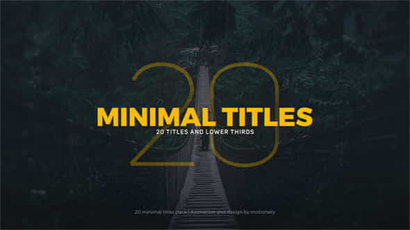 Minimal Titles - VideoHive 20206702