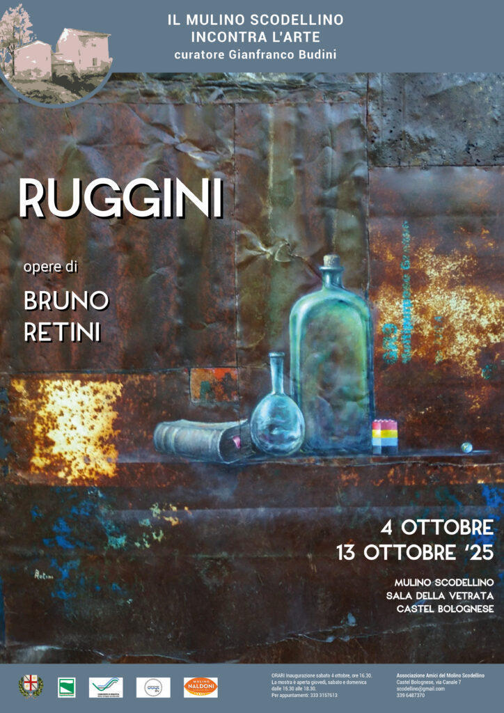 “Ruggini”, le opere di Bruno Retini al Mulino Scodellino dal 4 al 13 ottobre