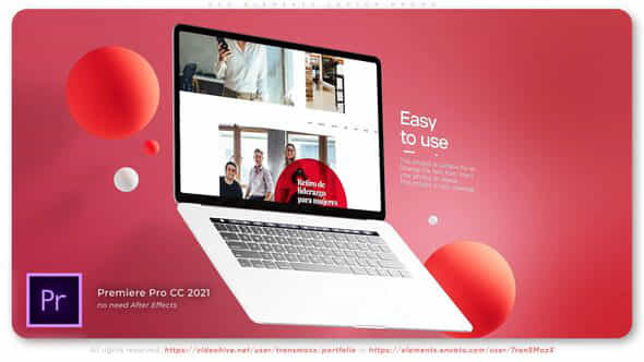 Red Elements Laptop - VideoHive 44093208