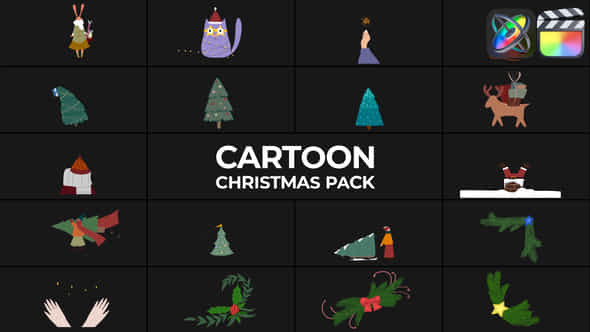 Cartoon Christmas Animations For Fcpx - VideoHive 48999711