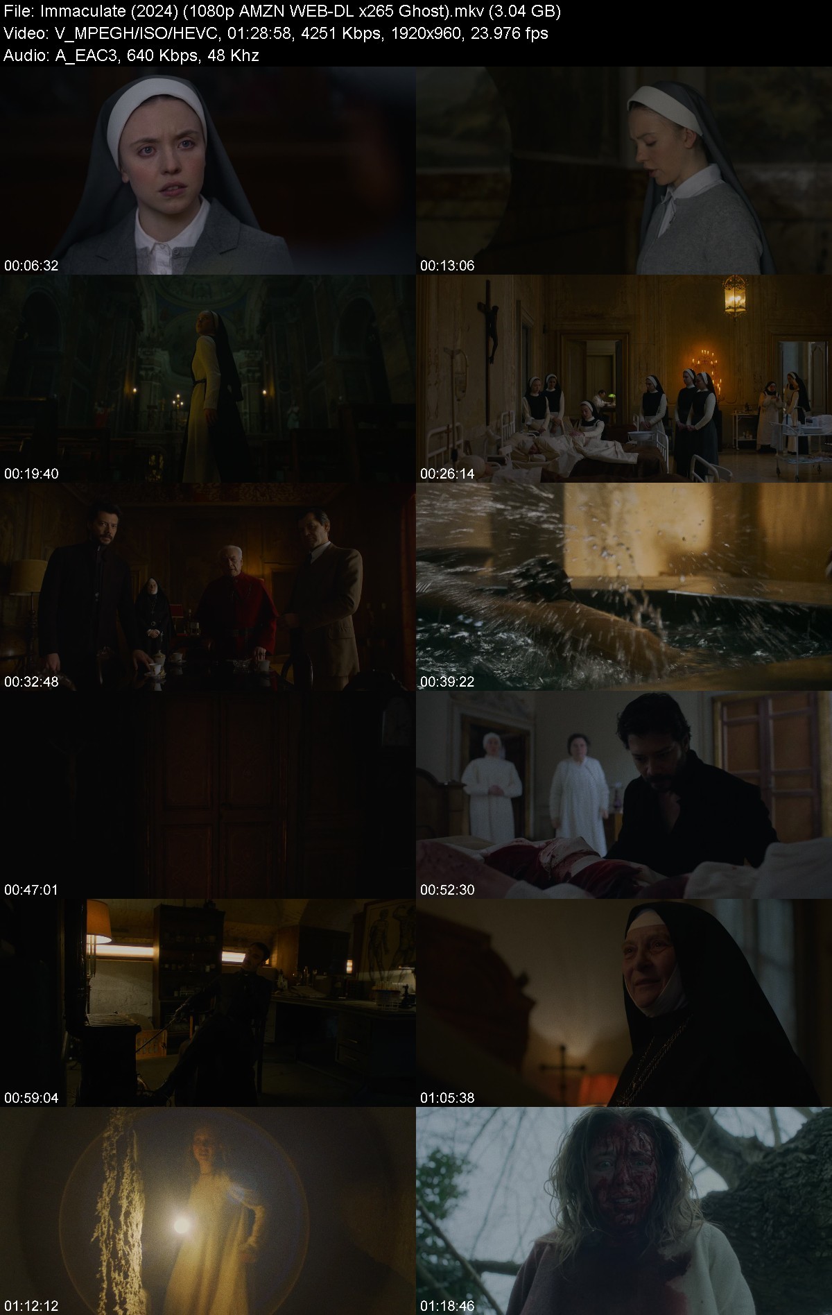 Immaculate 2024 1080p AMZN WEB-DL x265 HEVC 10bit EAC3 5.1-Ghost [QxR]