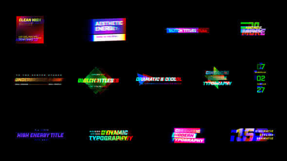 Modern Glitch Titles - VideoHive 57806476