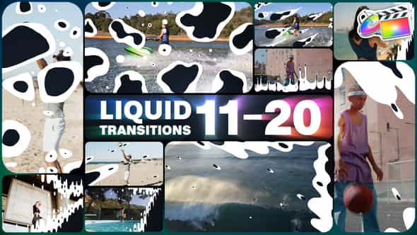 Liquid Transitions - VideoHive 48221409