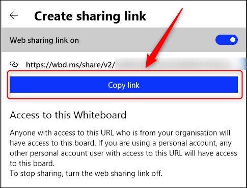 Click "Copy Link."