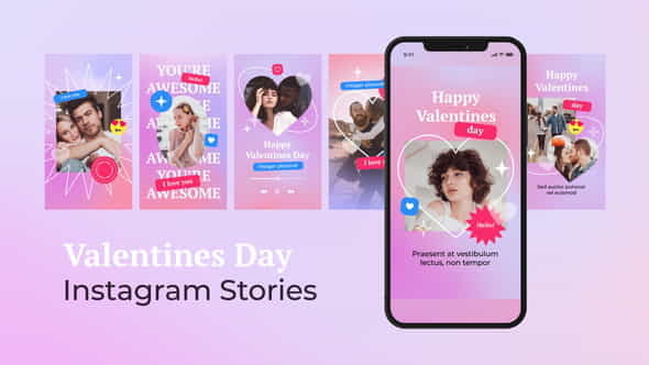 Valentines Day Love Instagram Stories - VideoHive 30313104