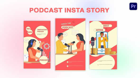 Podcast Instagram Story - VideoHive 44604343